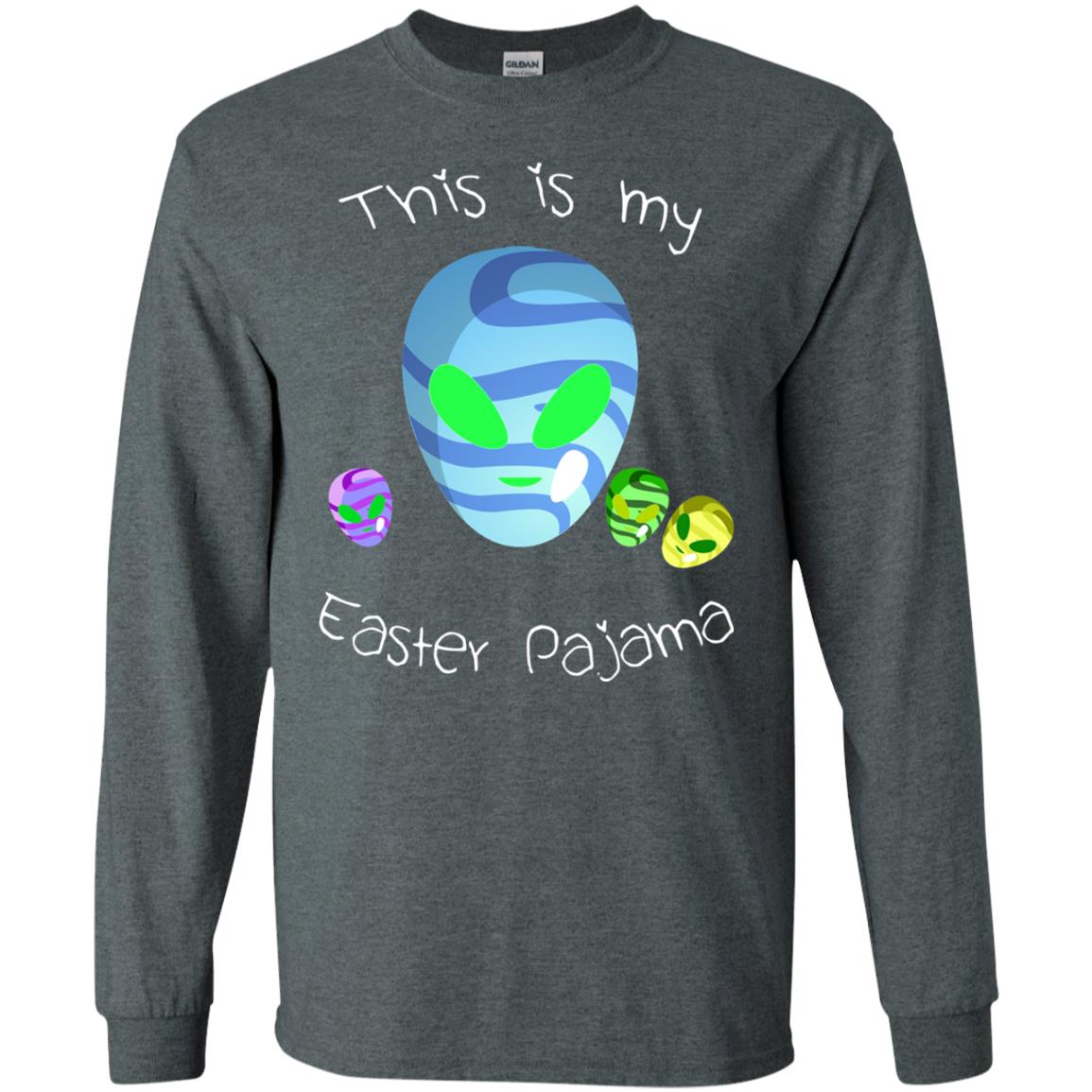Easter Pajama Alien Shirt Dark Heather