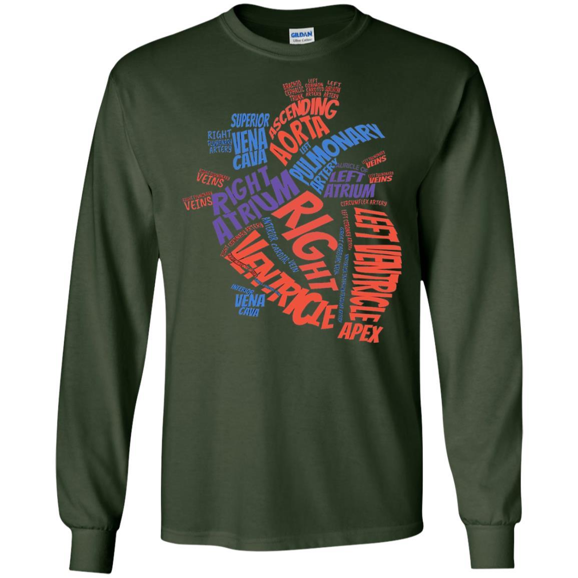 Anatomical Heart T-shirt Forest Green