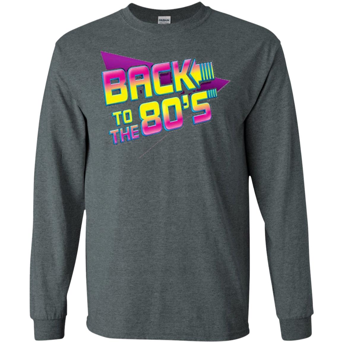 Back To The 80s Graphic Retro Novelty T-shirt Dark Heather