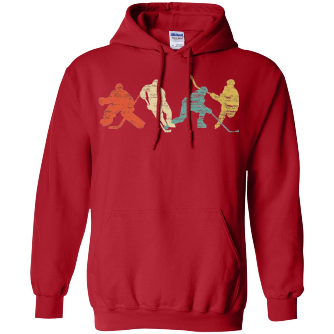 Classic Vintage Style Ice Hockey T-shirt Red