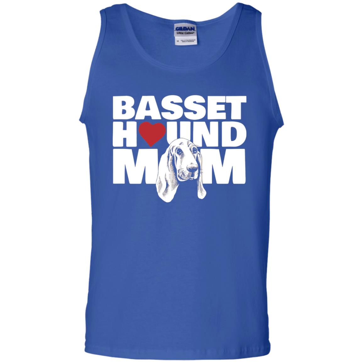 Basset Hound Mom Heart T-shirt Royal
