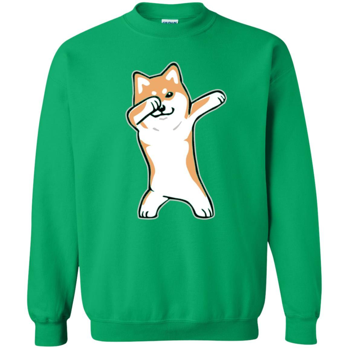 Dog Lover T-shirt Dabbing Shiba Inu Doge Irish Green
