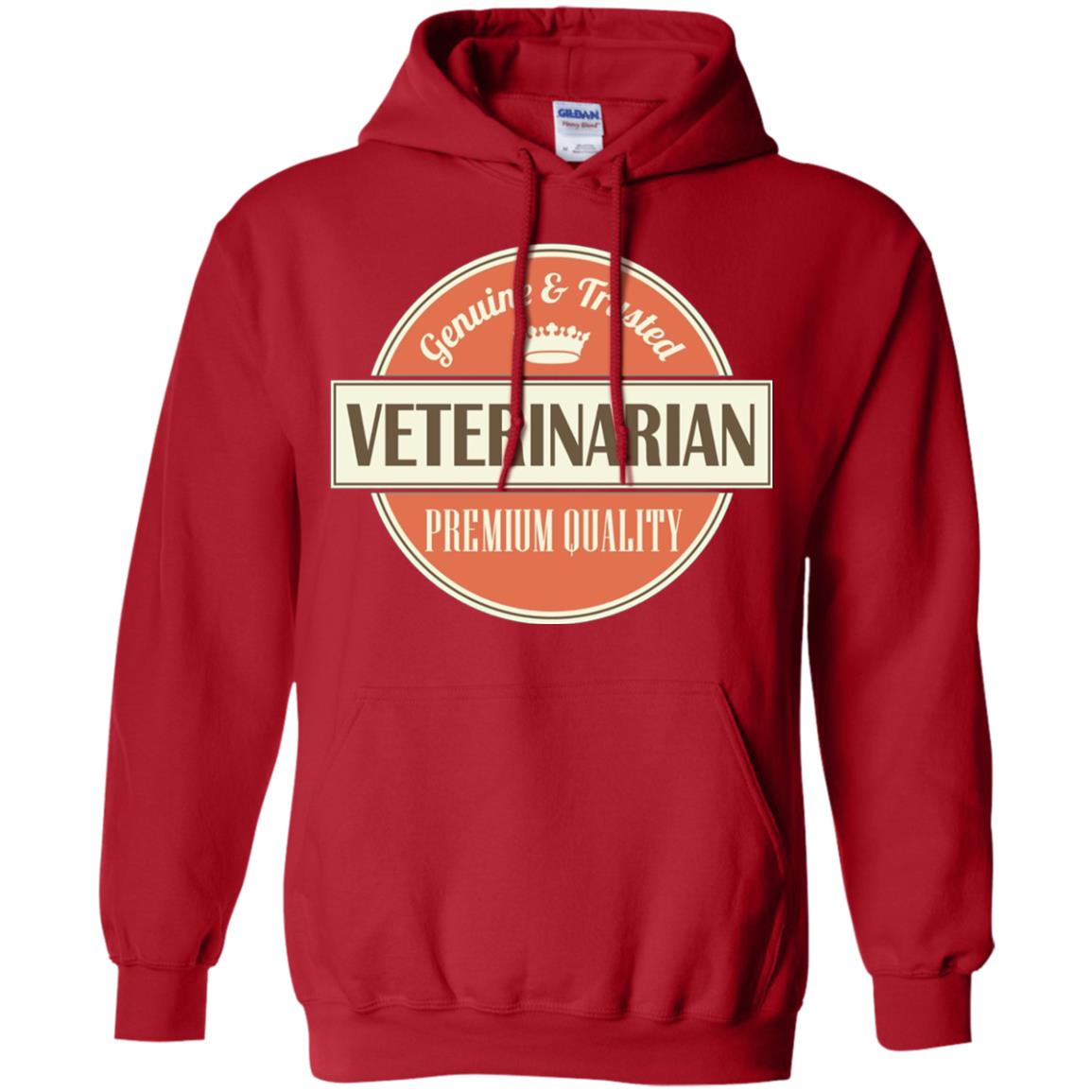 Veterinarian T-shirt Genuine And Trusted Permium Quality Red