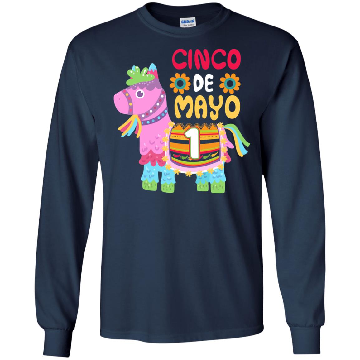 Cinco De Mayo Pinata Jockeys Horse Race 1st Birthday T-shirt Navy