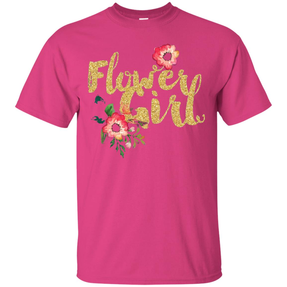 Flower Girl Bridesmaid Wedding Reception T-shirt Heliconia