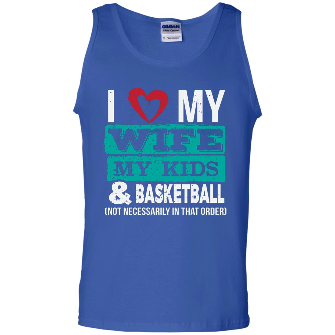 Basketball Daddy Tshirt I Love My Wife My Kids Royal