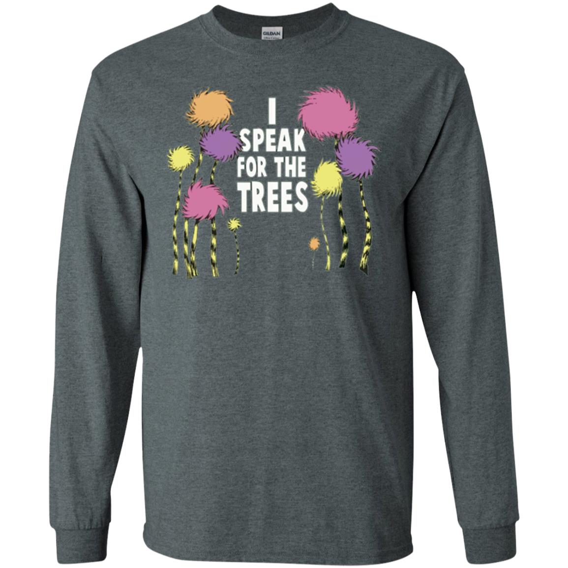I Speak For The Trees Environmental Awareness T-shirt Dark Heather