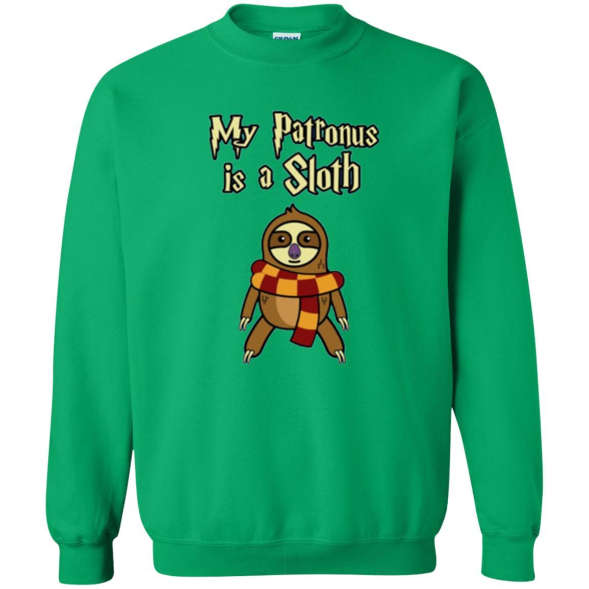 Christmas T-shirt My Patronus Is A Sloth T-shirt Irish Green