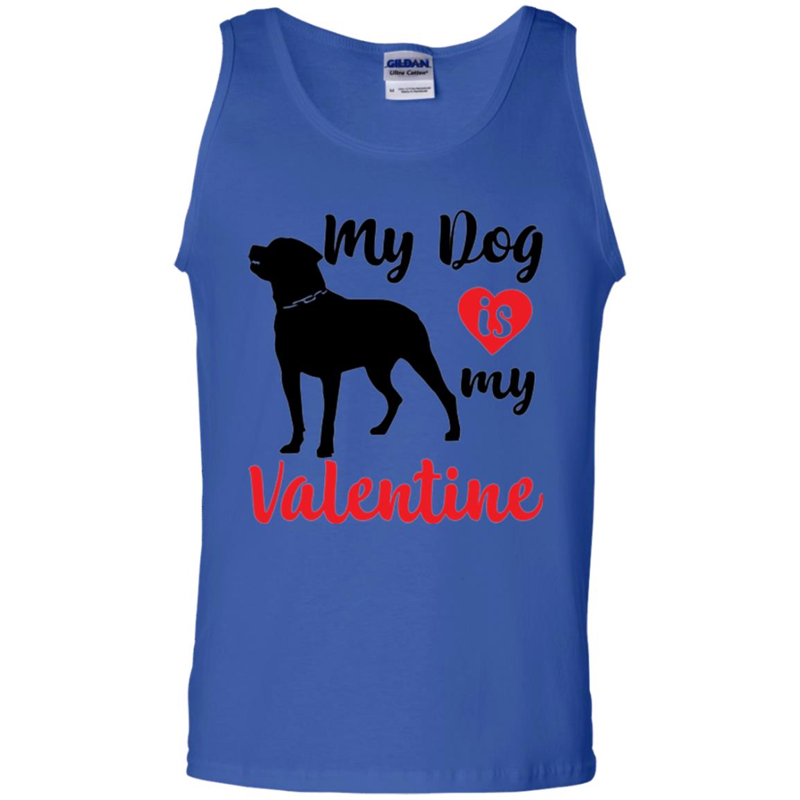 Dog Lover T-shirt My Dog Is My Valentine Royal