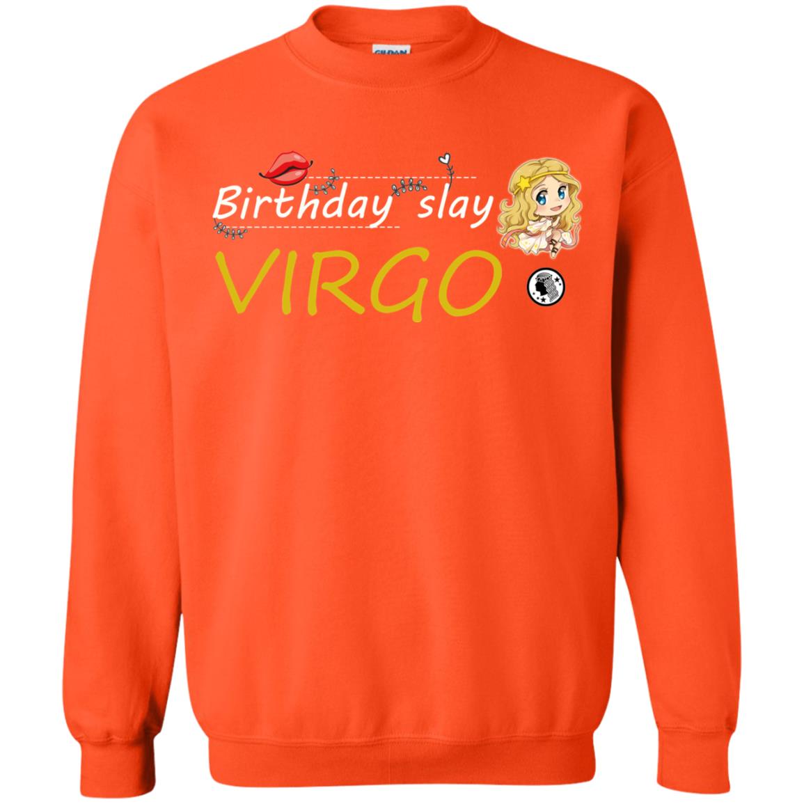 Cute Virgo Girl Birthday Lip Slay T-shirt Orange