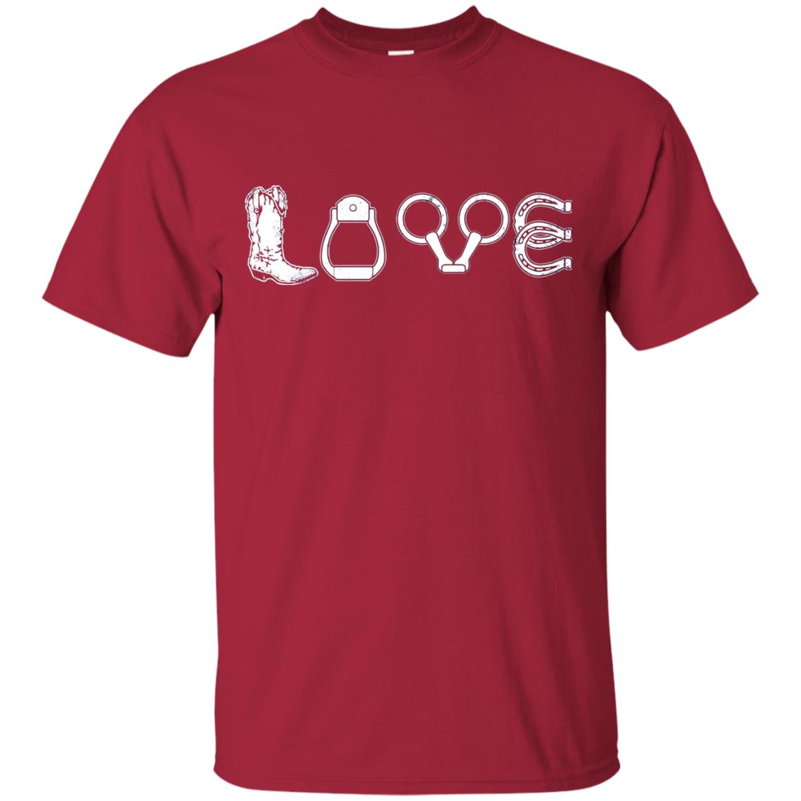 Love Riding Horse Shirts Cardinal
