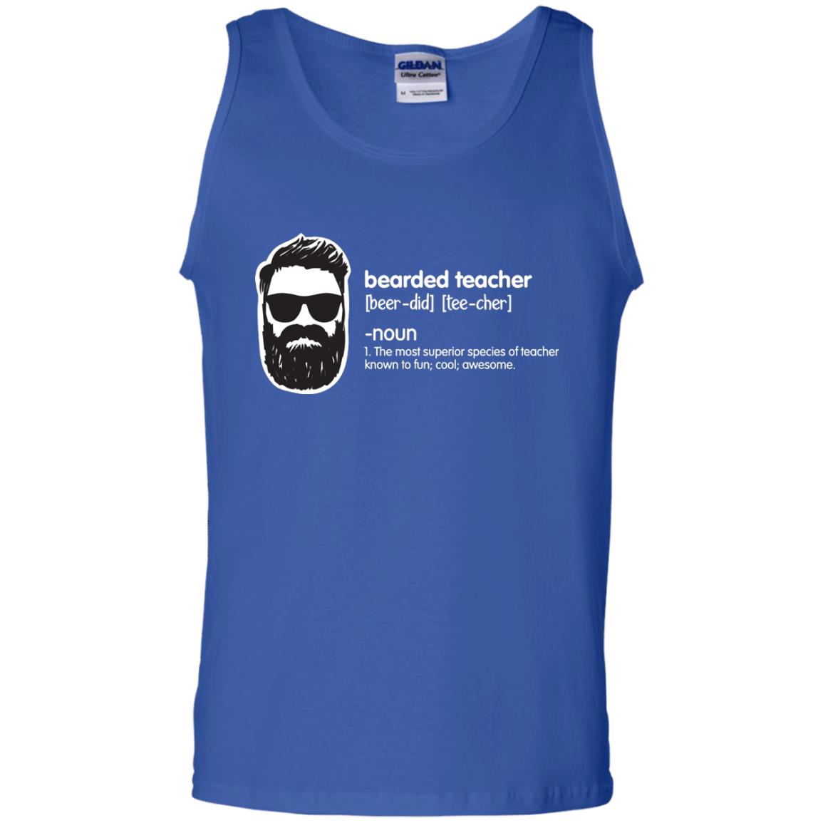 Bearded Teacher The Most Superior Species Of Teacher Known To Fun Cool Awesome Shirt Royal