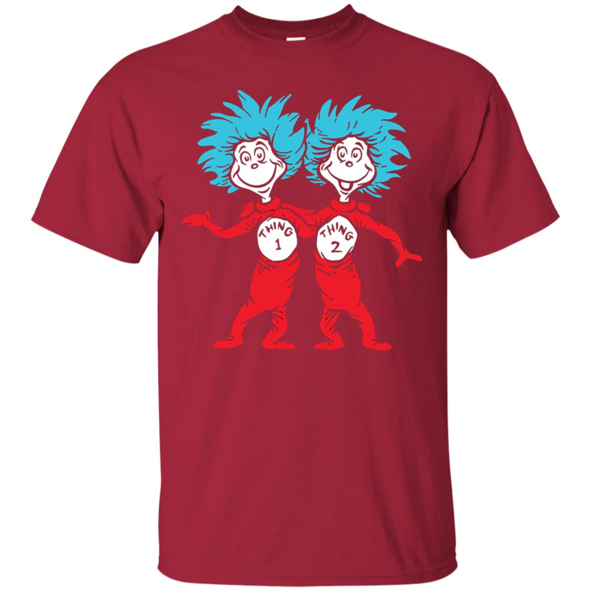 Dr. Seuss Thing 1 Thing 2 Buddies T-shirt Cardinal