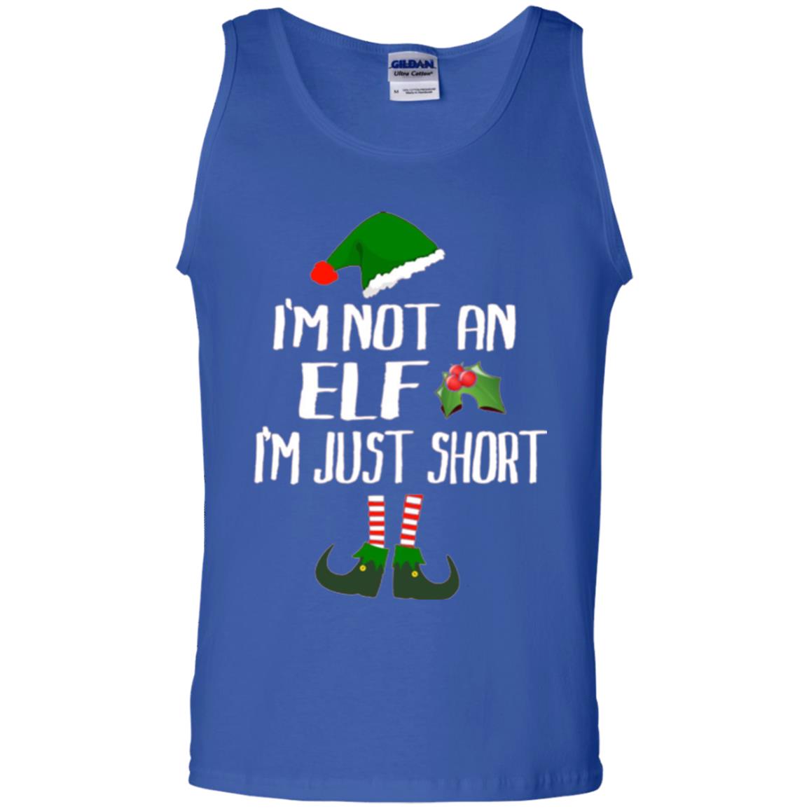 Funny Christmas T-shirt I_m Not An Elf I_m Just Short Royal