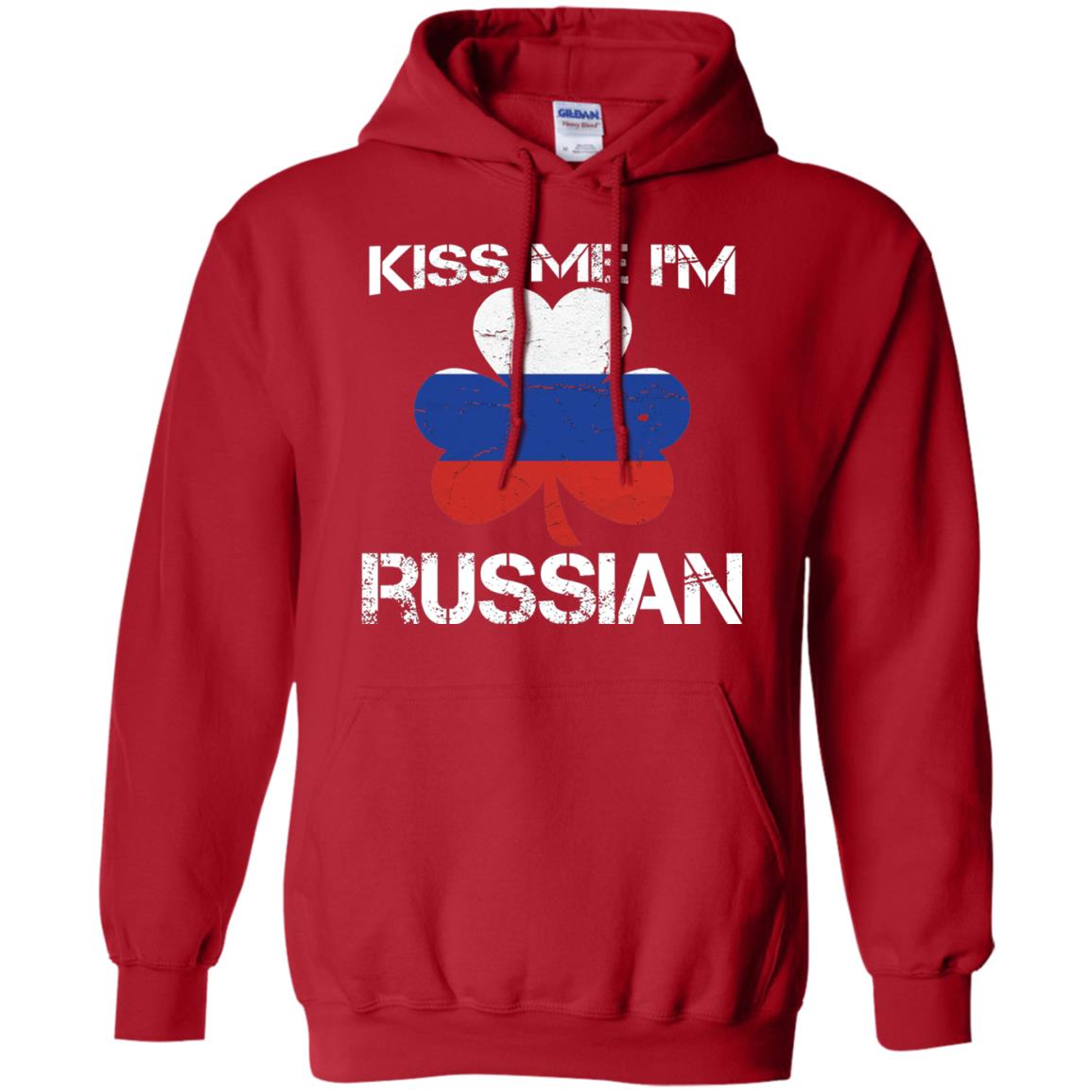 Kiss Me Russian Distressed St. Patrick_s Day 2018 T-shirt Red