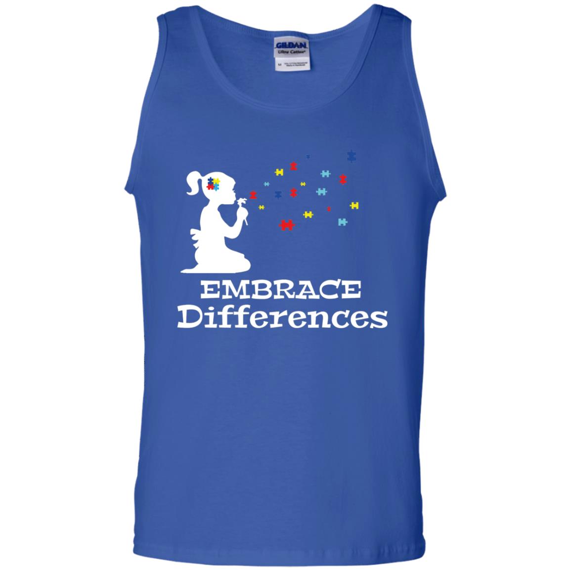 Embrace Differences Autism Awareness T-shirt Royal
