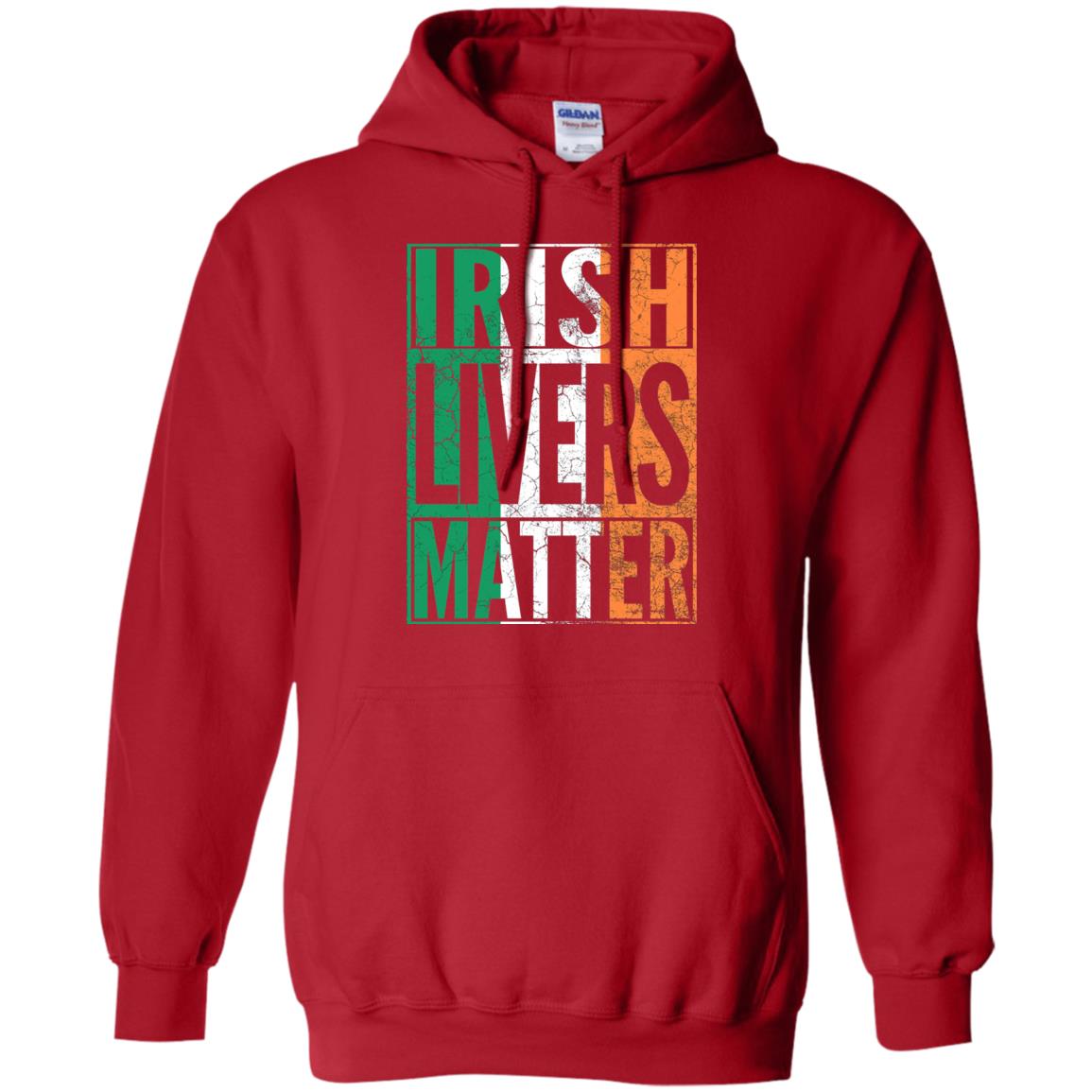 Irish Livers Matter St. Patrick_s Day T-shirt Red
