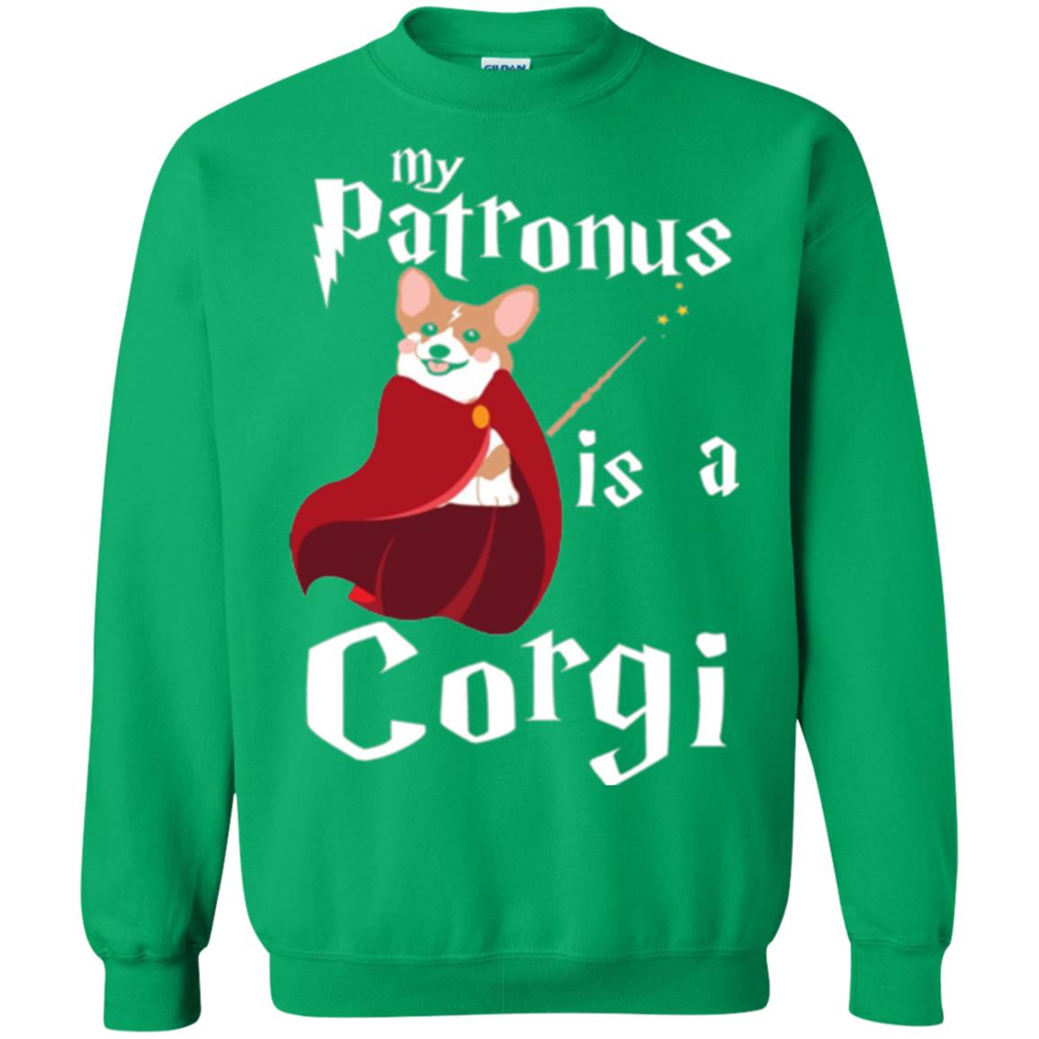 Dog Lover T-shirt My Patronus Is A Corgi Irish Green