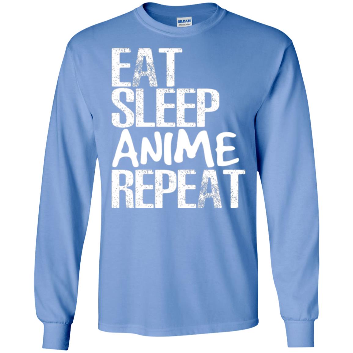 Funny Anime Binge T-shirt Eat Sleep Anime Repeat Carolina Blue