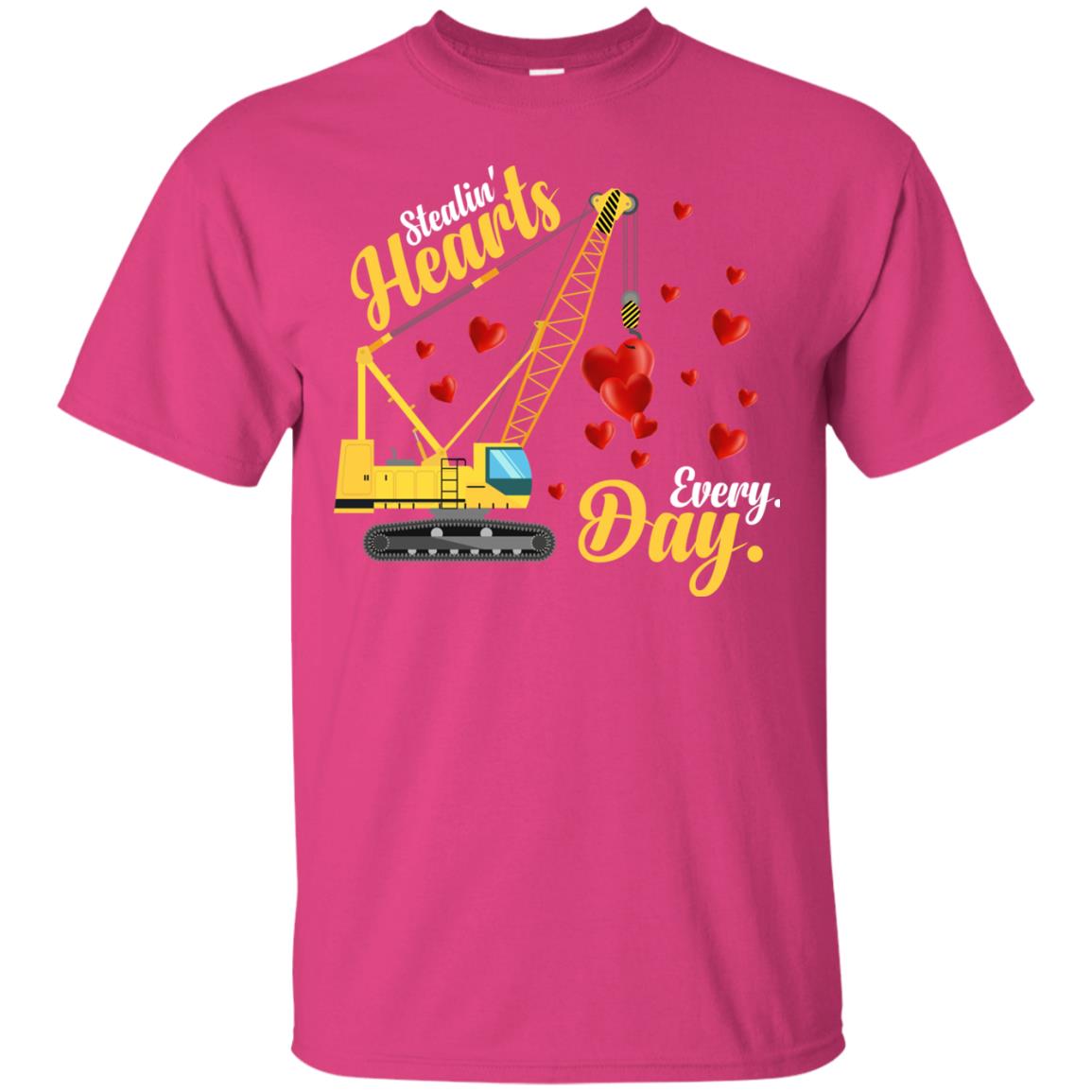 Valentines Day T-shirt Stealin' Hearts Every Day With Crane Heliconia