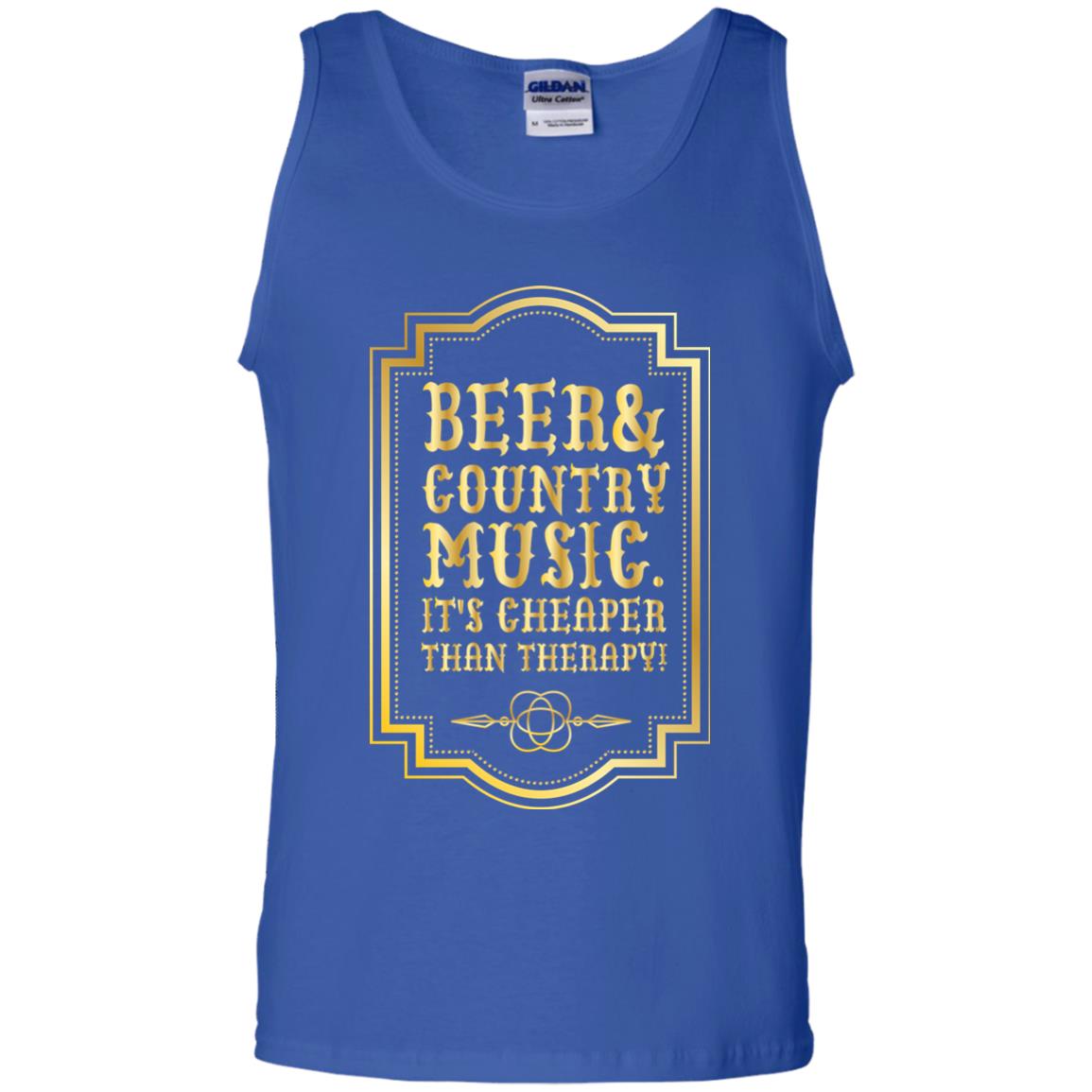 Beer Country Music Its Cheaper Than Therapy Beer Lover Shirt Royal
