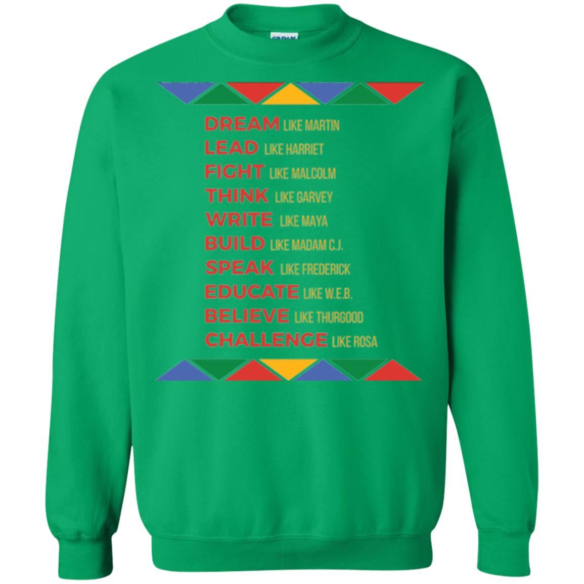 Black History African American Heroes T-shirt Irish Green