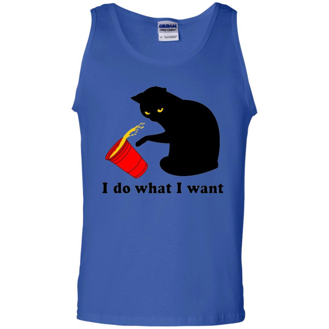 Cat Lover T-shirt I Do What I Want Royal