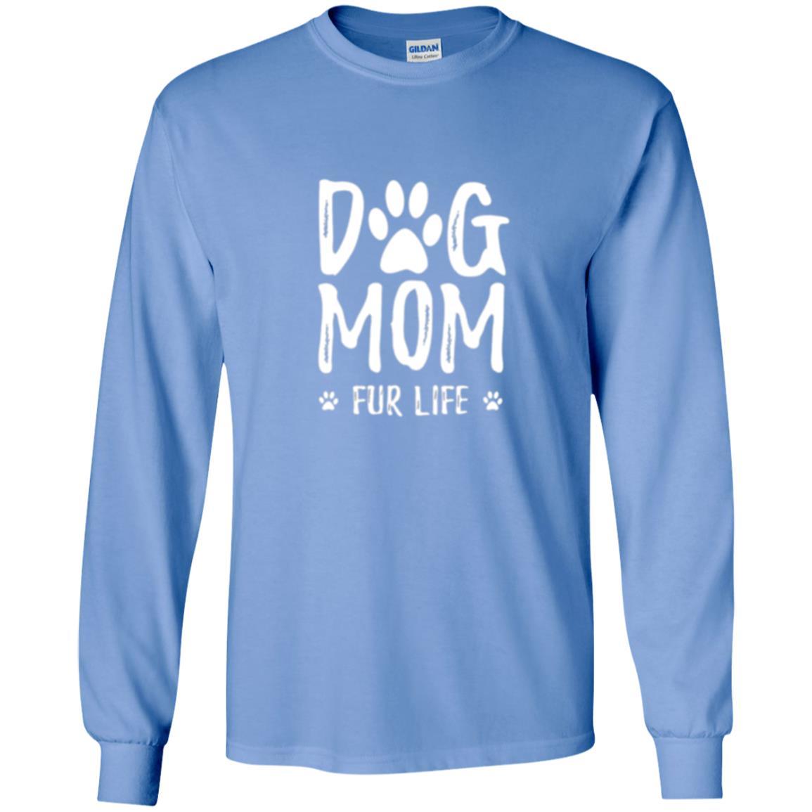 Dog Lover T-shirt Dog Mom Fur Life T-shirt Carolina Blue