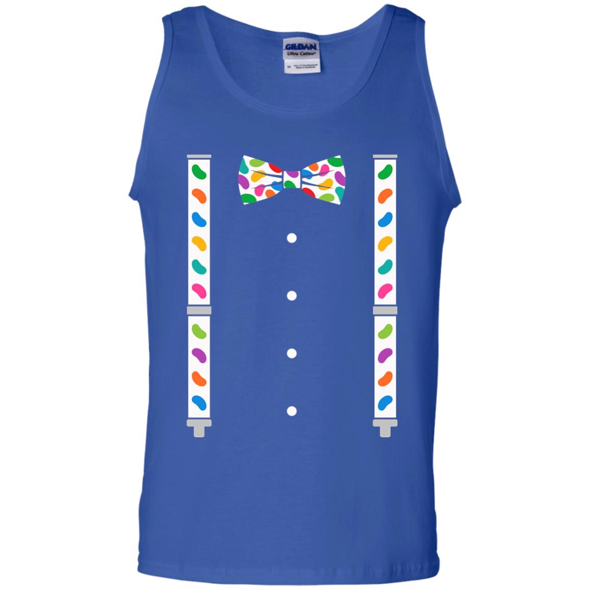 Easter Jelly Beans Bow Tie Suspenders T-shirt Royal