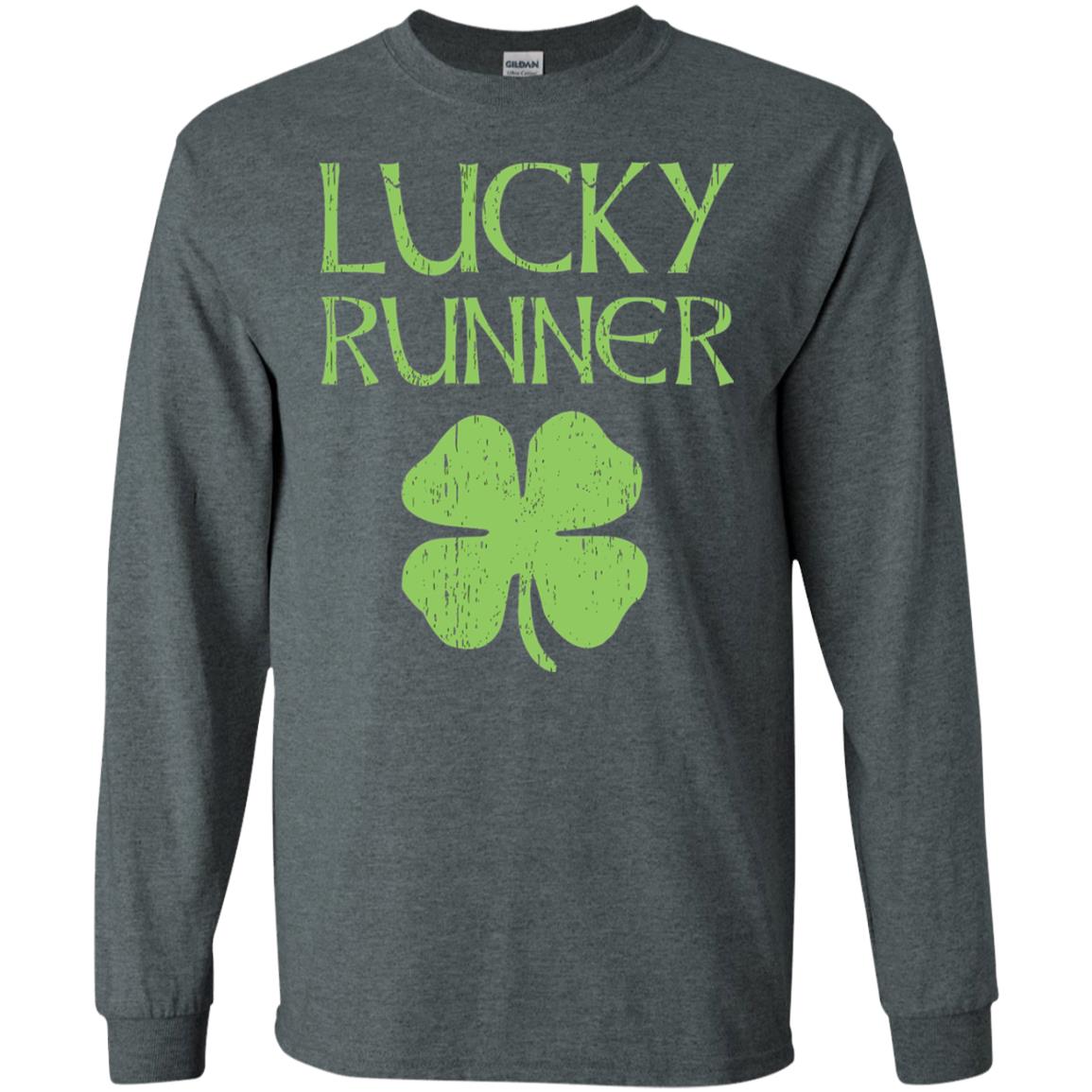 Irish Running Lucky Runners St. Patrick_s Day T-shirt Dark Heather