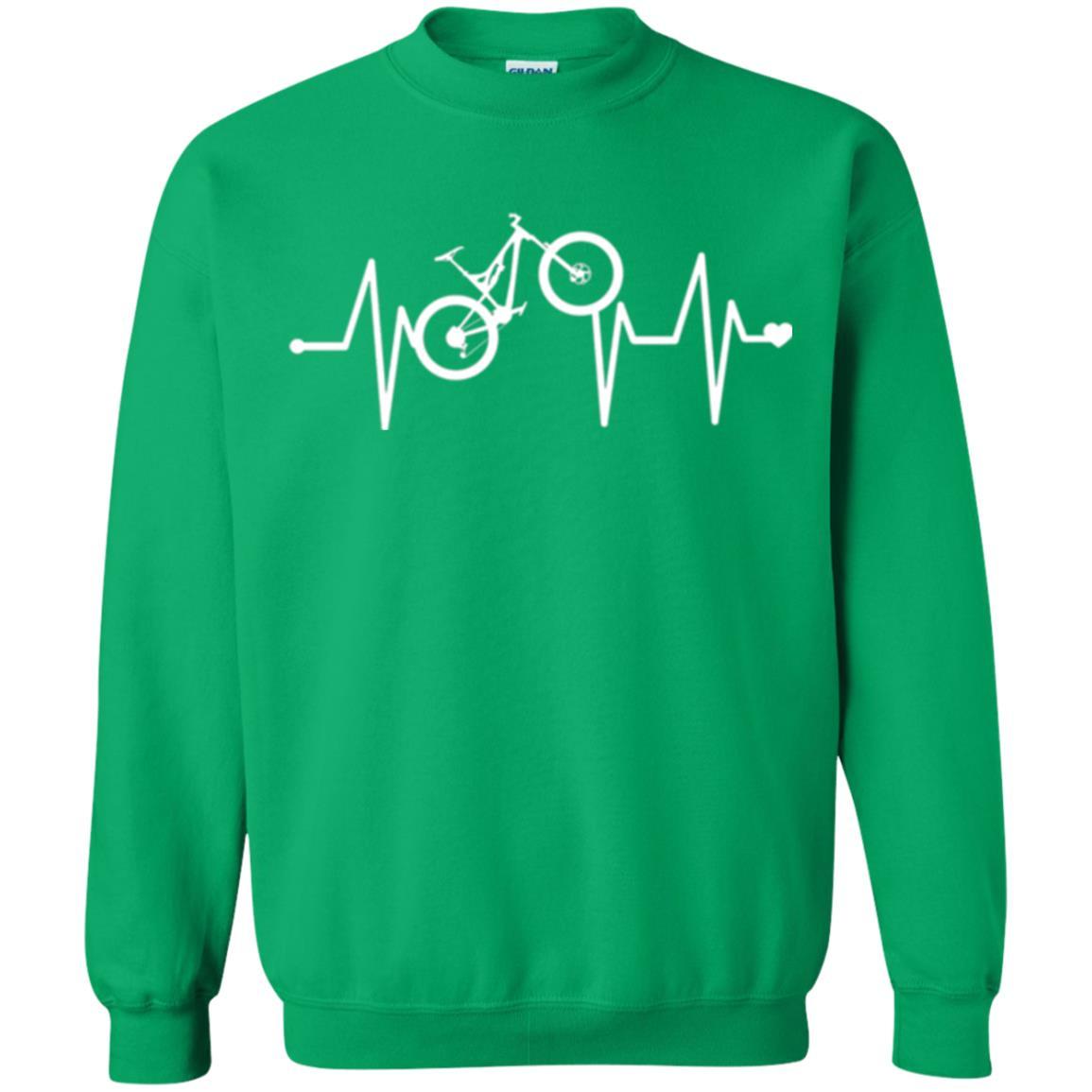 Mtb T-shirt Mountain Bike Heartbeat T-shirt Irish Green
