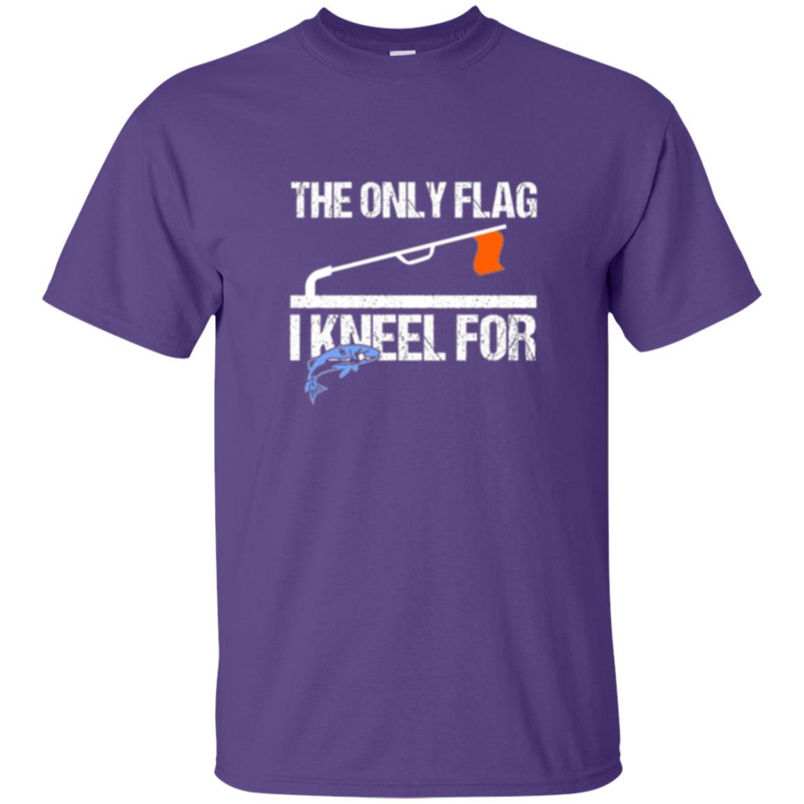 Fisherman T-shirt Ice Fishing Tip Up Flag T-shirt Purple