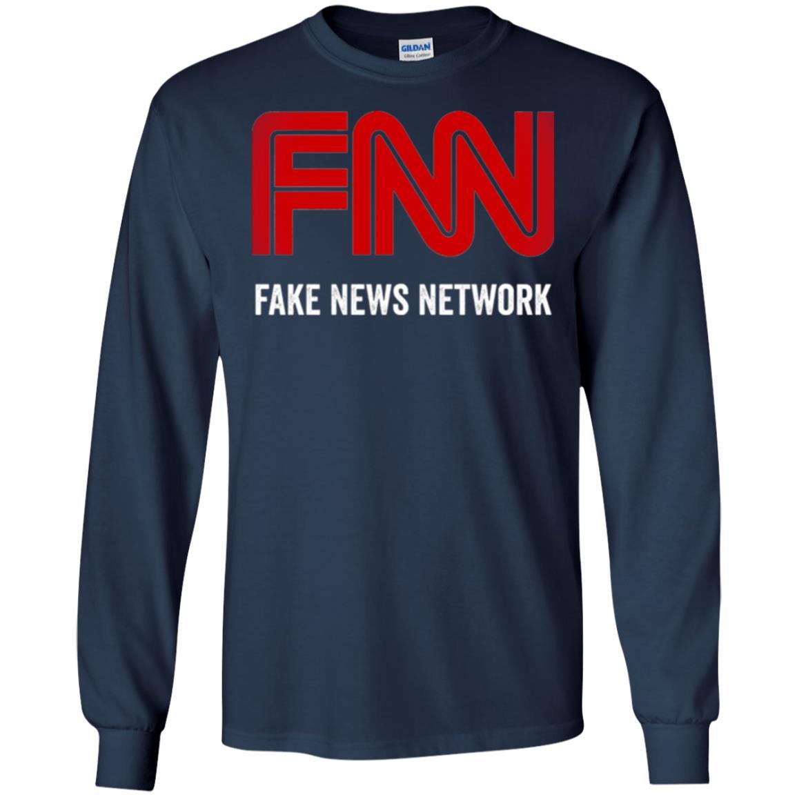 Anti Trump T-shirt Fnn The Fake News Network Navy