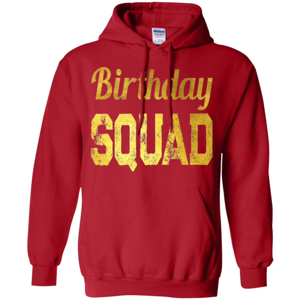 Birthday Squad Gold T-shirt Red