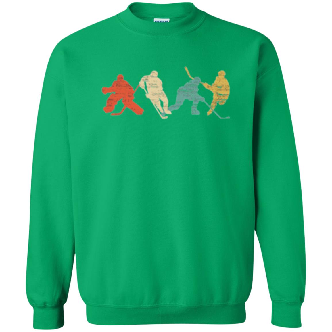 Classic Vintage Style Ice Hockey T-shirt Irish Green
