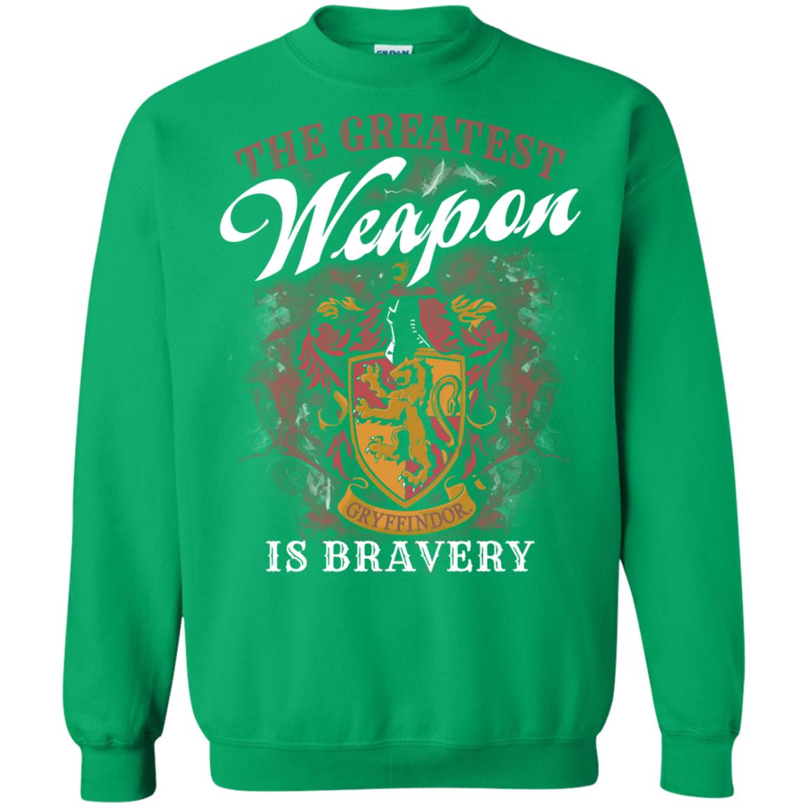 The Greatest Weapon Is Bravery Harry Potter Fan T-shirt Irish Green