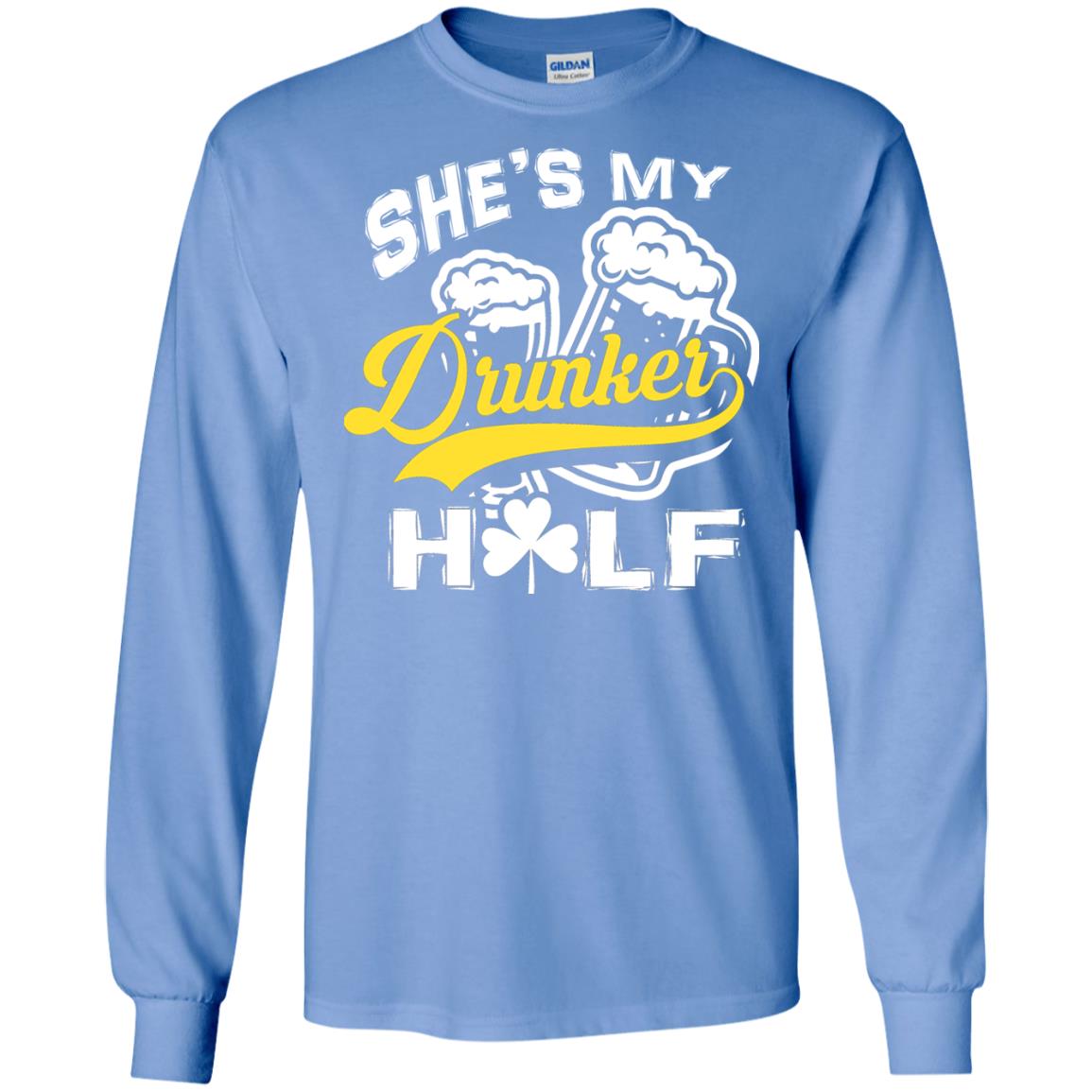 She_s My Drunker Half Saint Patrick_s Day T-shirt Carolina Blue