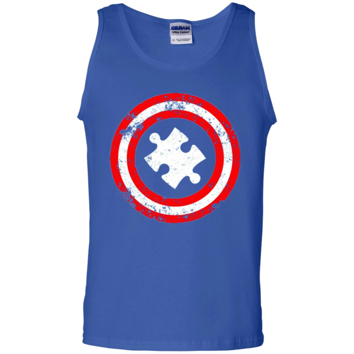 Captain Autism Superhero T-shirt Autism Awareness Royal