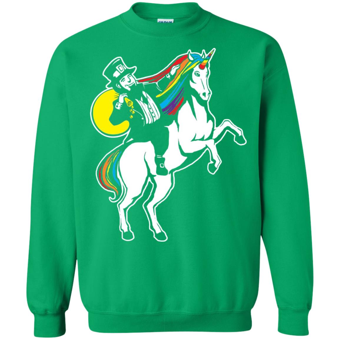 Lepricorn Leprechaun Riding Unicorn St Patrick_s Day T-shirt Irish Green