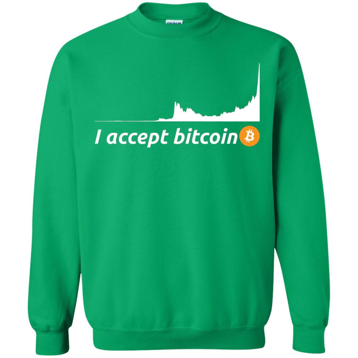 Cryptocurrency T-shirt I Accept Bitcoin Irish Green