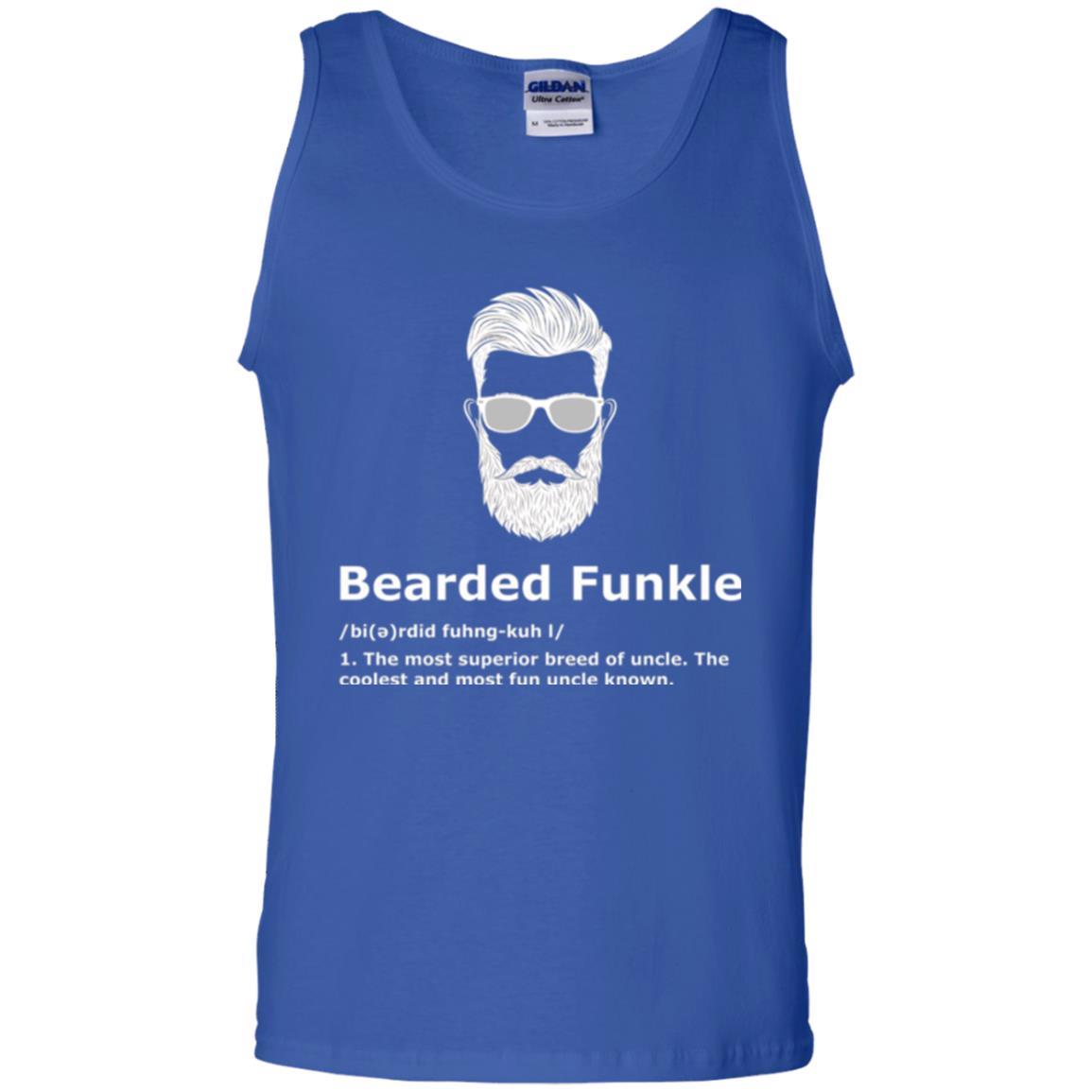 Funny Uncle T-shirt Bearded Funkle Royal