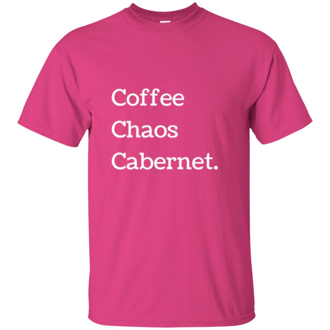 Coffee Chaos Cabernet T-shirt Heliconia