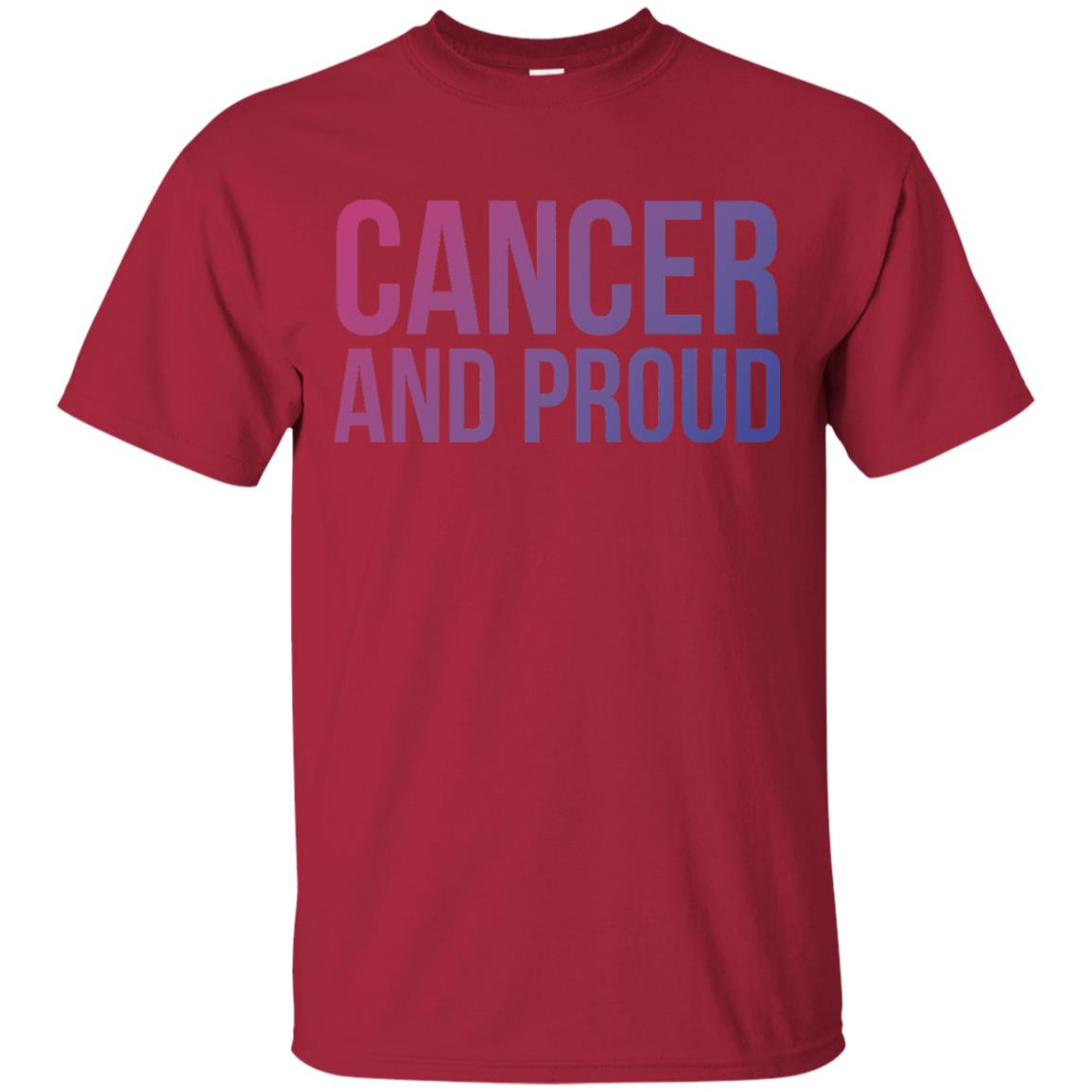 Cancer And Proud Lgbt Gear Bi Flag Gradient Shirt Cardinal