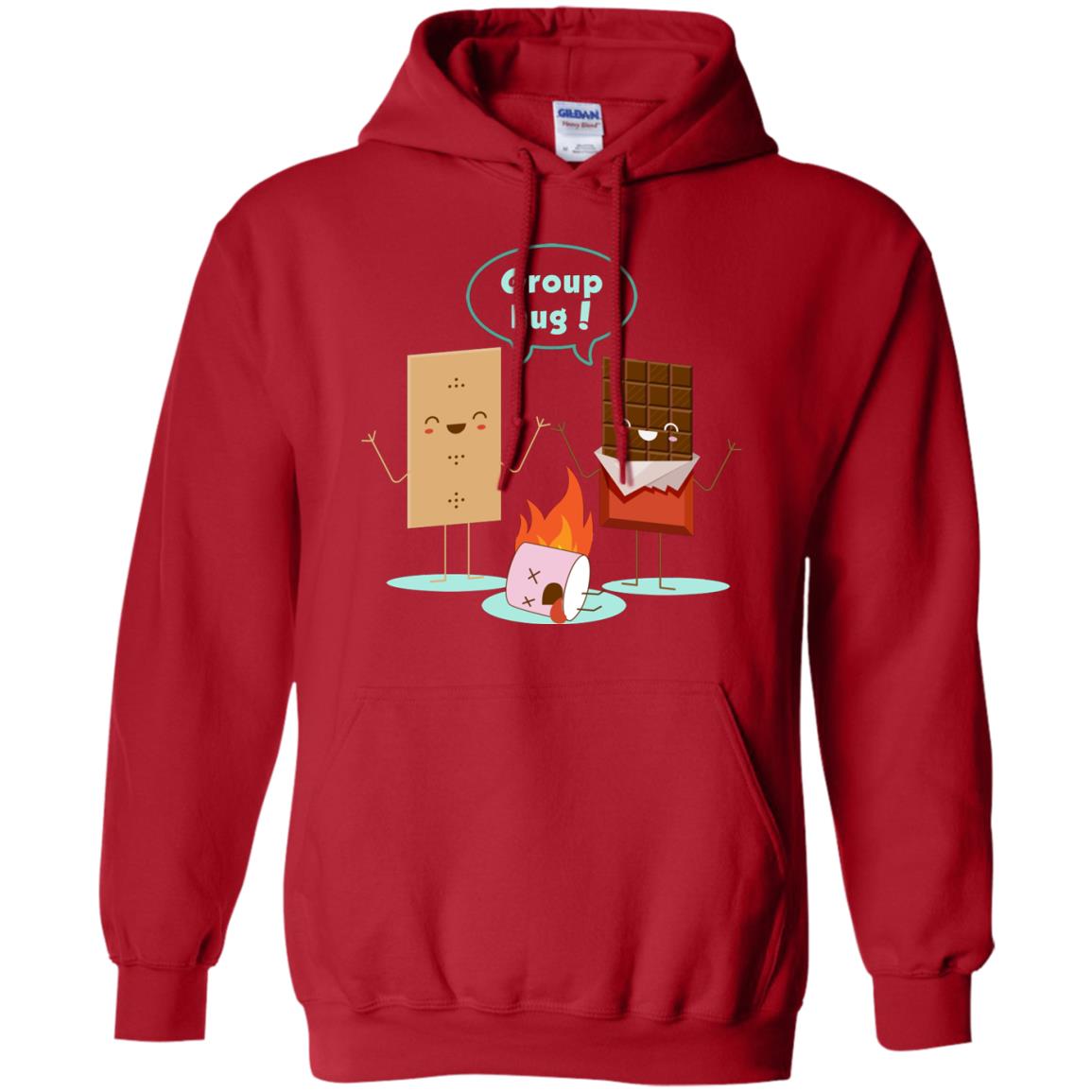 Funny Smores Chocolate Marshmallow Hiking Camping T-shirt Red
