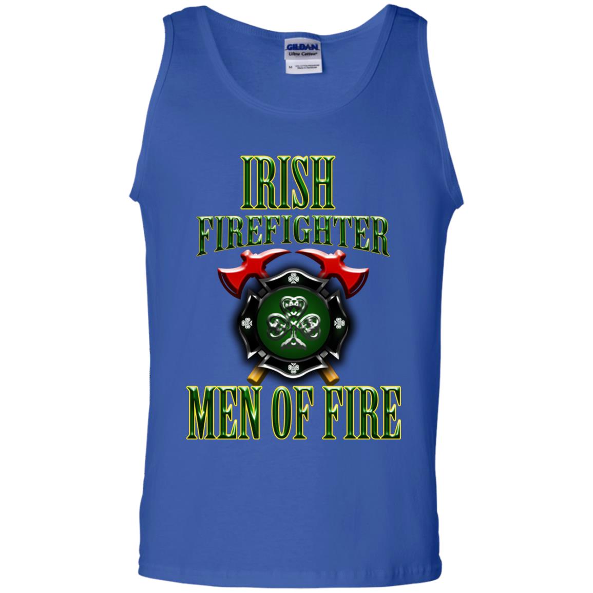 Irsh Firefighter Men Of Fire Irish Fireman Gift Shirt Royal