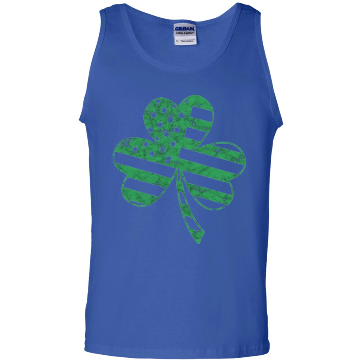 Irish American Flag Shamrock St. Patrick's Day T-shirt Royal