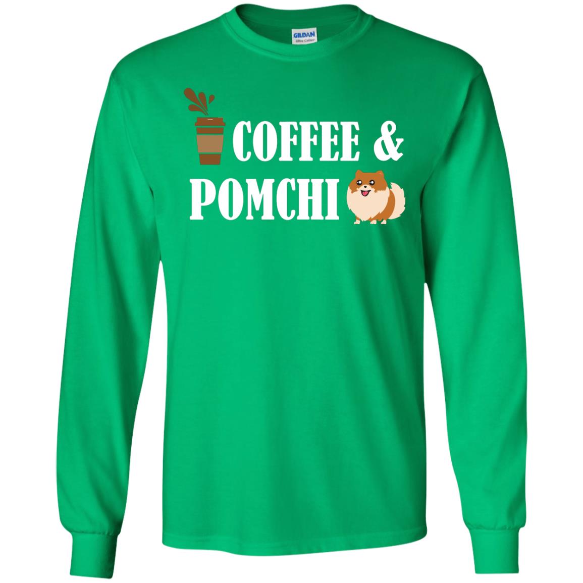 Coffee And Pomchi Lover Shirt Irish Green
