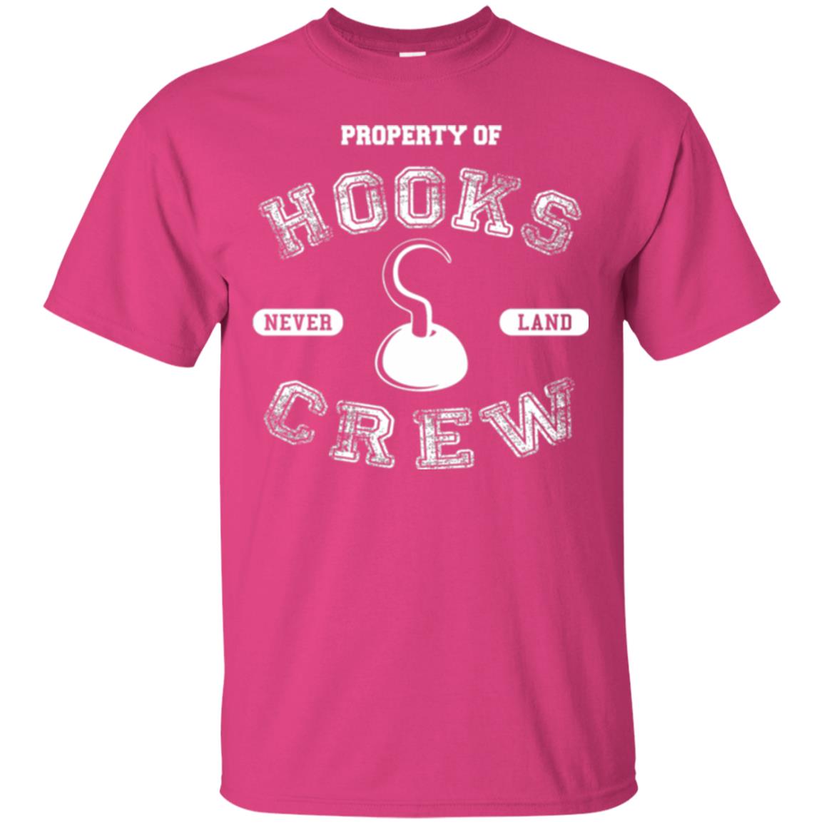 Property Of Captain Hooks Crew Funny Pirate T-shirt Heliconia