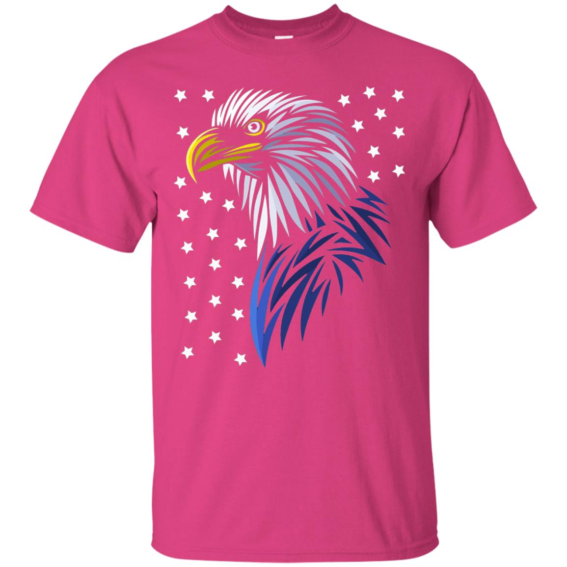 Usa Eagle Flag Stars T-shirt Tribal Style T-shirt Heliconia