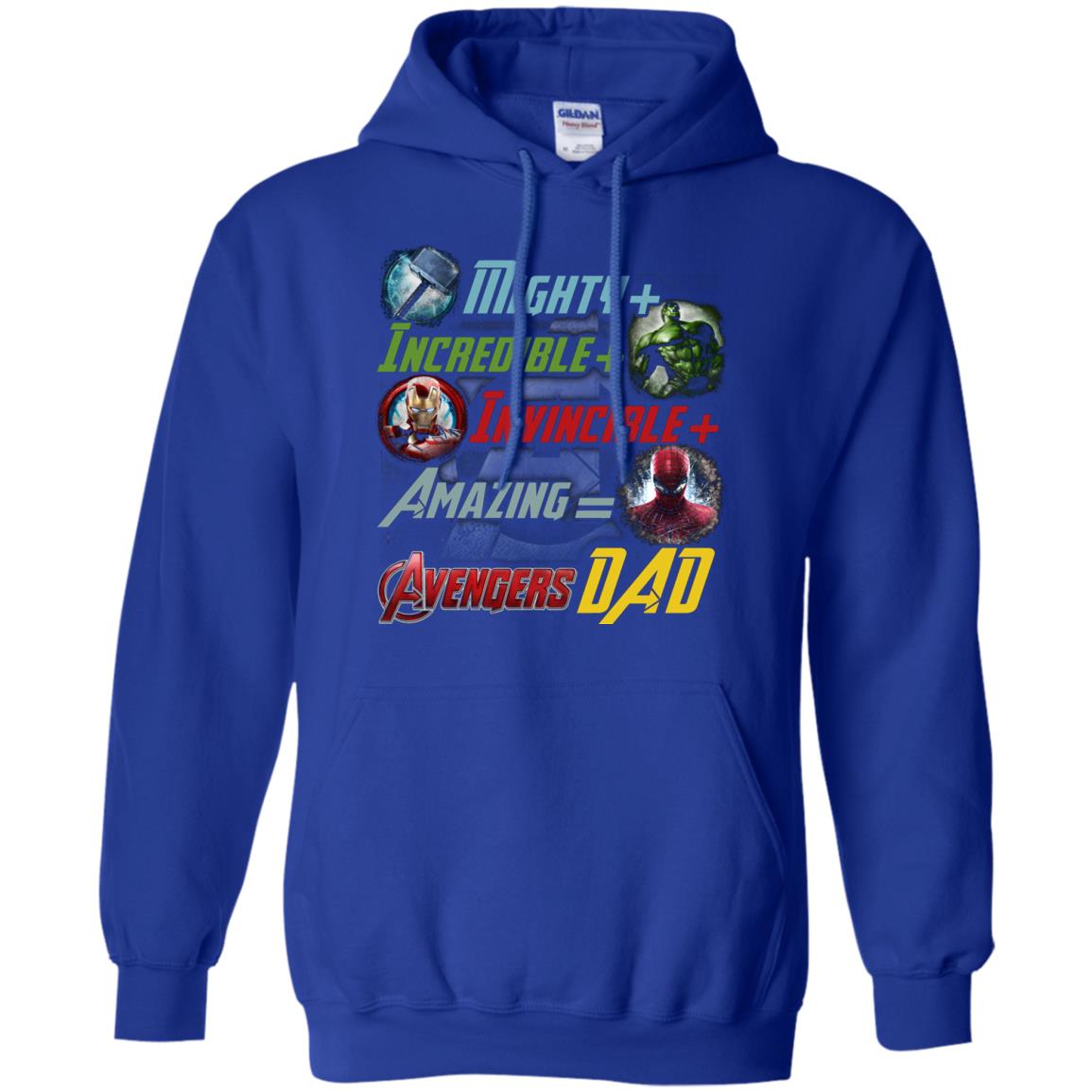 Mighty Incredible Invincible Amazing Dad Movie Fan T-shirt Royal